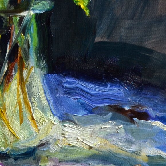 HYDRANGEAS AND ROSES | Oil on Canvas Painting - Picture 7 of 11